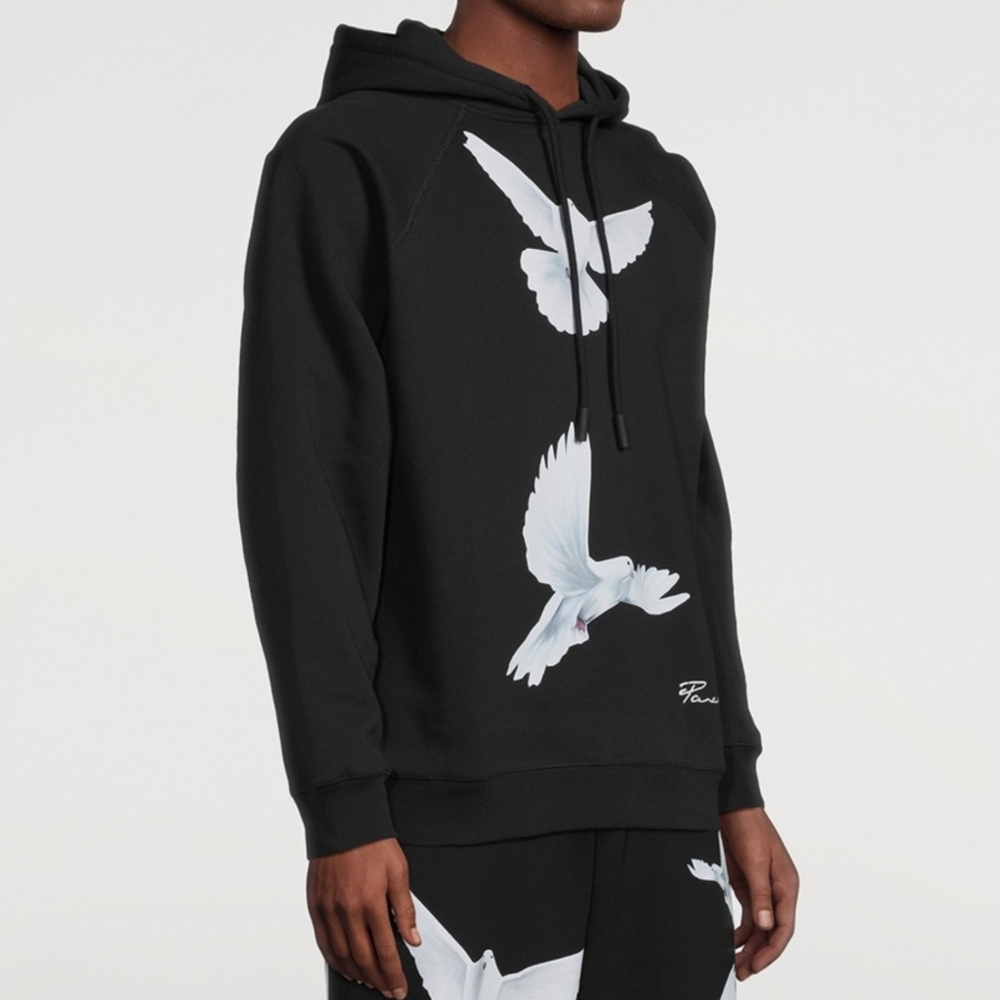 3 PARADIS Freedom Dove Cotton Hoodie